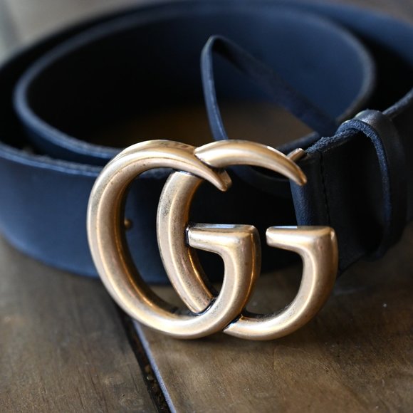 Gucci black GG leather Toscano belt main image 6
